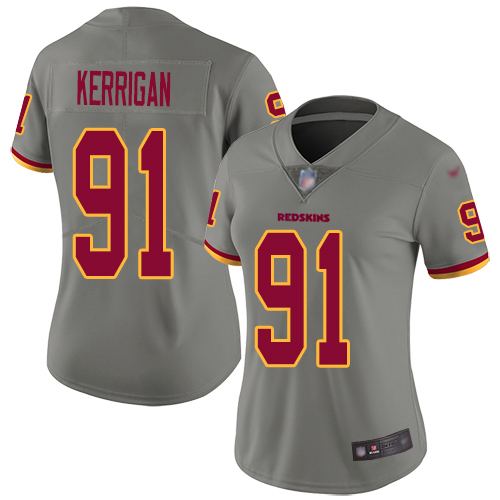 Washington Redskins Limited Gray Women Ryan Kerrigan Jersey NFL Football #91 Inverted Legend->youth nfl jersey->Youth Jersey